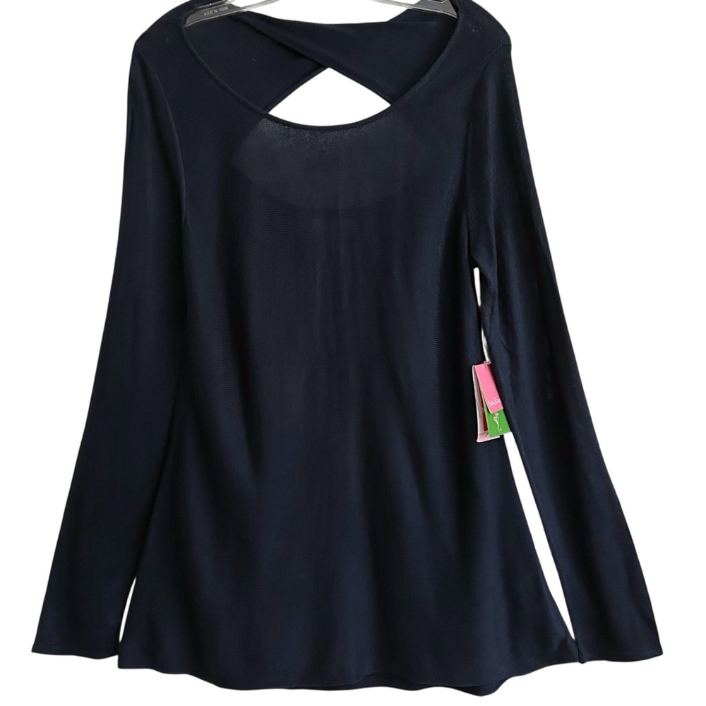 NEW Lilly Pulitzer Navy Amal Pullover Sweater L